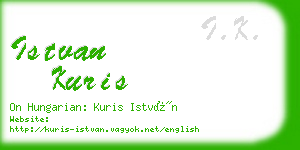 istvan kuris business card